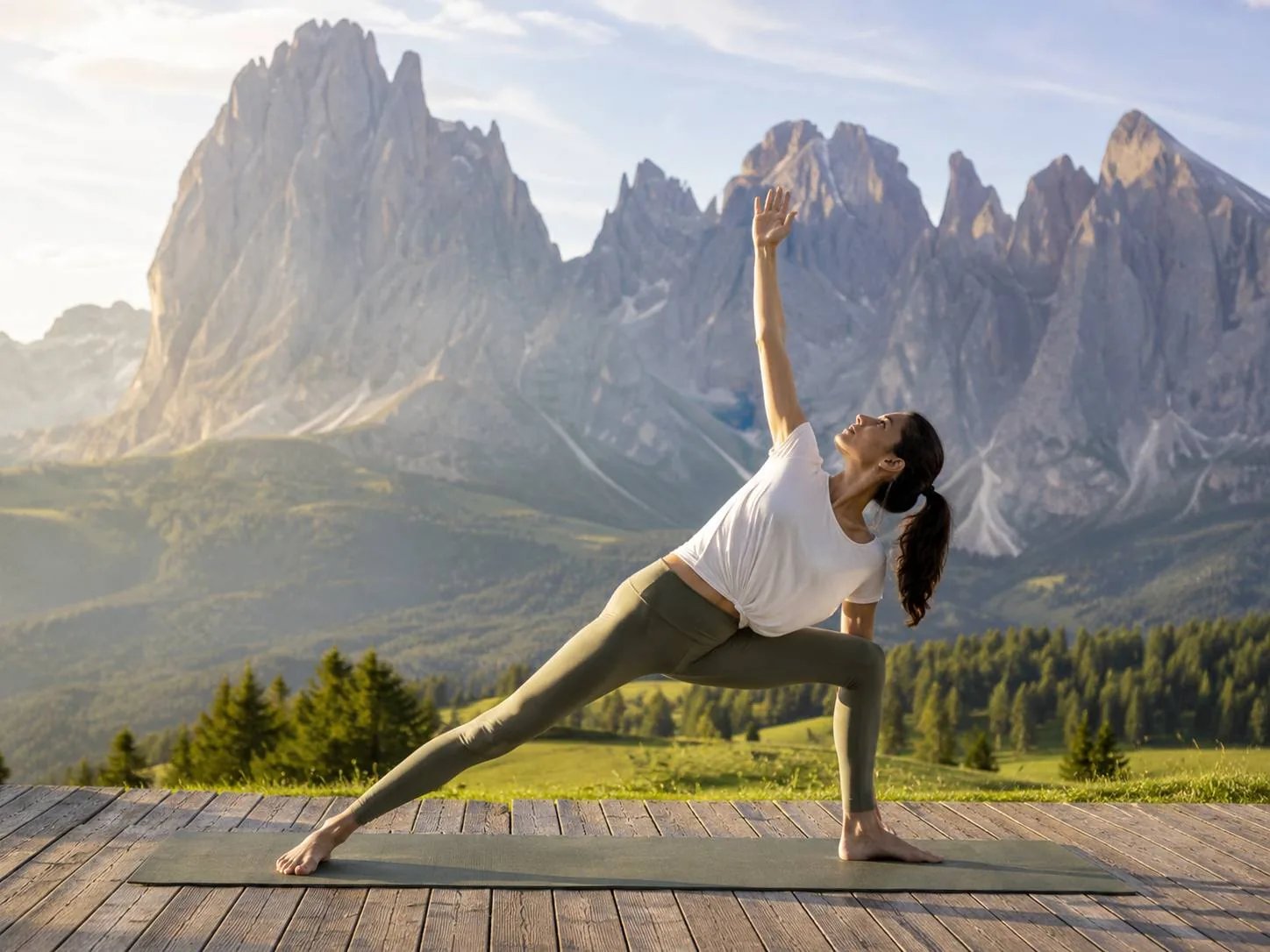 Yoga all'alba